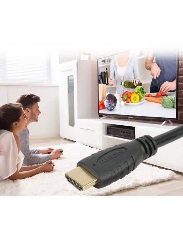 Techly 025923 cablu HDMI 3 m HDMI Tip A (Standard) Negru