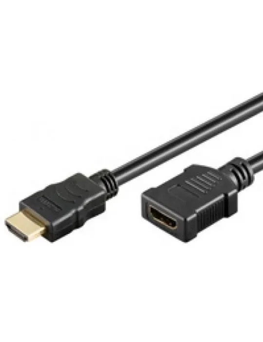 Techly 3.0m HDMI M F cablu HDMI 3 m HDMI Tip A (Standard) Negru