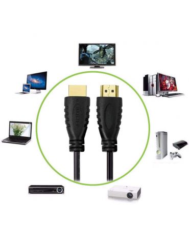 Techly ICOC HDMI2-4-010 cablu HDMI 1 m HDMI Tip A (Standard) Negru