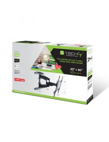 Techly 308886 sistem montare TV 2,03 m (80") Negru