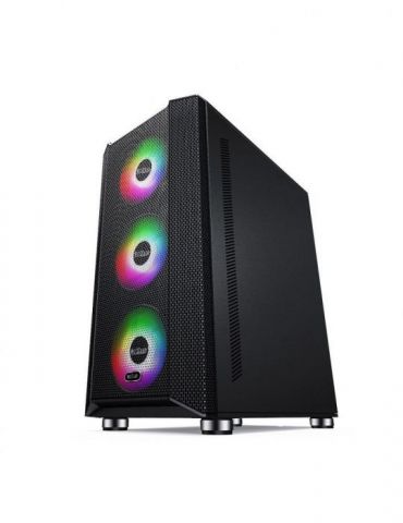 Carcasa pccooler middle tower atx fara sursa sticla securizata usb 2.0 x 2 usb 3.0 x 1 jack 3.5mm x 1 mesh diamond ma200 mesh Pc