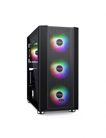 Carcasa pccooler middle tower atx fara sursa sticla securizata usb 2.0 x 2 usb 3.0 x 1 jack 3.5mm x 1 mesh diamond ma200 mesh Pc
