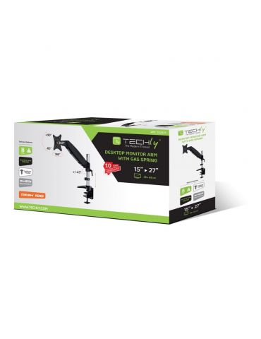 Techly ICA-LCD 111-BK sistem montare monitor stand 68,6 cm (27") Negru Birou