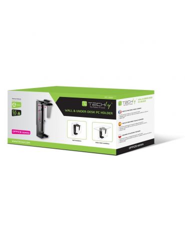 Techly ICA-CS 66 suport pentru unitate centrală Suport CPU sub birou Negru