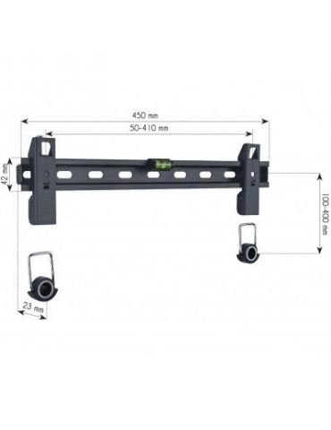 Techly 308855 sistem montare TV 139,7 cm (55") Negru