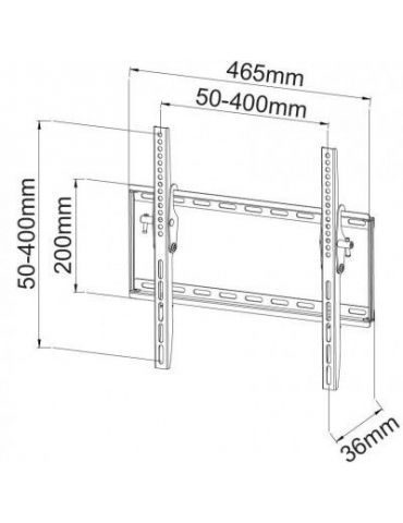 Techly 020638 sistem montare TV 139,7 cm (55") Negru