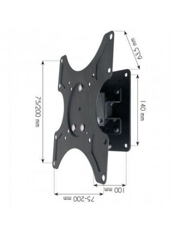 Techly 301412 sistem montare TV 94 cm (37") Negru