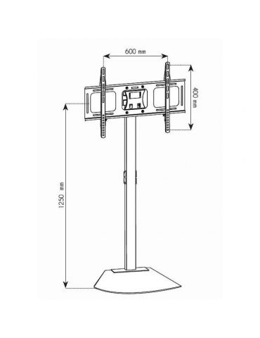 Techly ICA-TR12 sistem montare TV 177,8 cm (70") Negru