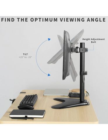 Techly ICA-LCD 2500 sistem montare monitor stand 68,6 cm (27") Negru Birou