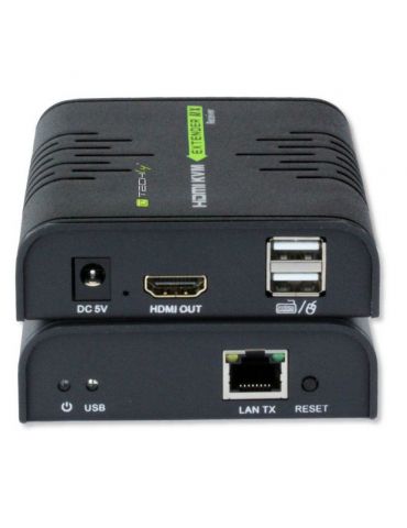 Techly IDATA HDMI-KVM2 extender KVM Transmițător și receptor