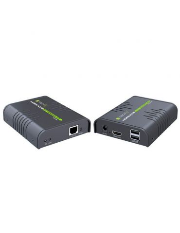 Techly IDATA HDMI-KVM2 extender KVM Transmițător și receptor