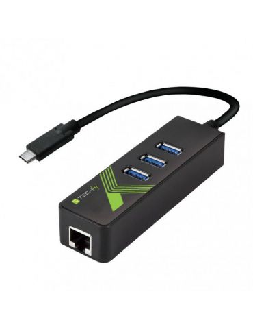 Techly IDATA USB-ETGIGA-3C2 stații de andocare și replicatoare de porturi pentru calculatoare portabile USB 3.2 Gen 1 (3.1 Gen - Tik.ro