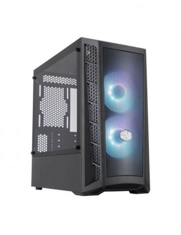 Carcasa cooler master mini tower matx masterbox mb311l fara sursa sticla securizata 2 x fan usb 3.0 x 2 jack 3.5mm x 2 add rgb f