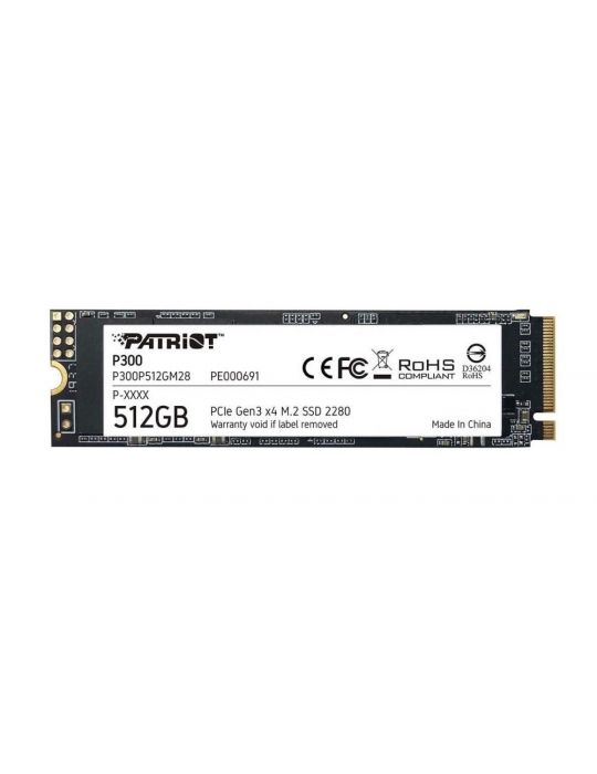 SSD Patriot P300 512GB, PCI Express 3.0 x4, M.2  - 1