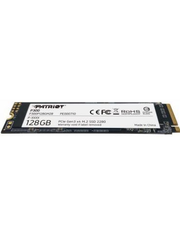 Ssd patriot p300 128gb m.2 pcie gen3.0 x4 3d tlc nand r/w: 1600 mb/s/600 mb/s mb/s p300p128gm28 Patriot - 1