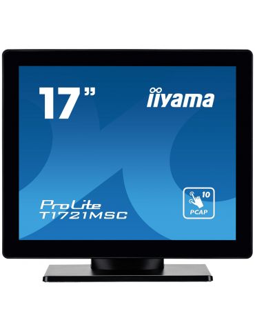 iiyama ProLite T1721MSC-B2 monitoare LCD 43,2 cm (17") 1280 x 1024 Pixel SXGA LED Ecran tactil Platou de masă Negru - Tik.ro
