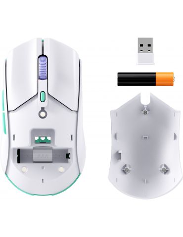 HP HyperX Pulsefire Haste 2 Core Wls - Gaming Mouse (Wht Grn Pur) mouse-uri
