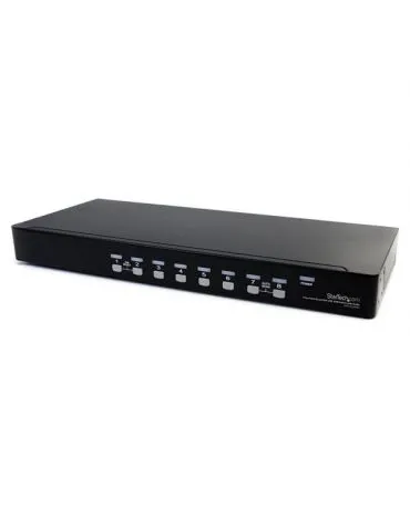 StarTech.com SV831DUSBAU switch-uri pentru tastatură, mouse și monitor (KVM) Raft pentru montat echipamente Negru