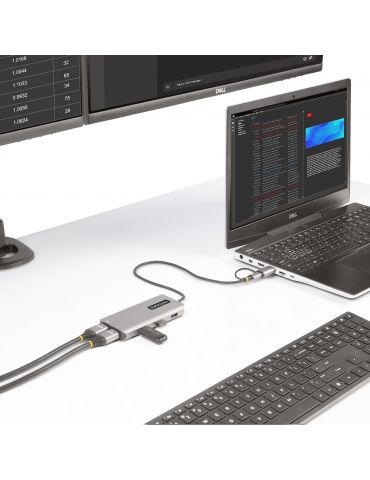 StarTech.com 167B-USBC-MULTIPORT stații de andocare și replicatoare de porturi pentru calculatoare portabile Prin cablu USB 3.2