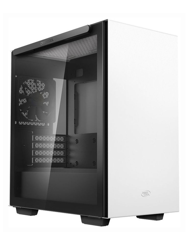 Carcasa deep cool middle tower matx macube 110 wh fara sursa sticla securizata 1 x fan usb 3.0 x 2 jack 3.5mm mesh r-macube110-