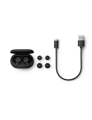 Philips 1000 series TAT1207BK 00 cască audio & cască cu microfon Căști True Wireless Stereo (TWS) În ureche Apeluri Muzică