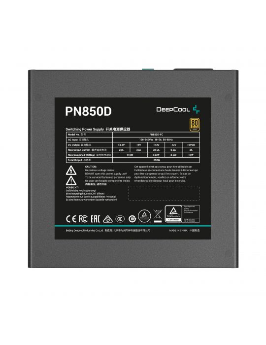 DeepCool PN850D unități de alimentare cu curent 850 W 20+4 pin ATX ATX Negru