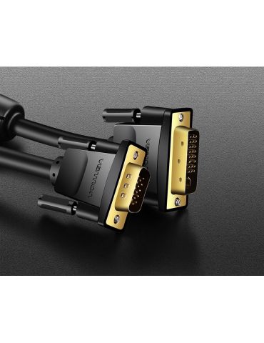 Vention EACBF adaptor pentru cabluri video 1 m DVI VGA (D-Sub) Negru