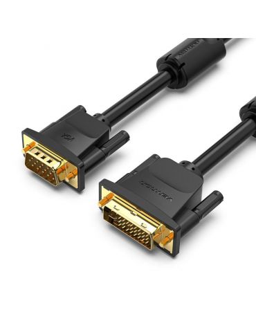 Vention EACBI adaptor pentru cabluri video 3 m DVI VGA (D-Sub) Negru