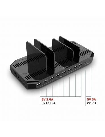 Lindy 73435 încărcătoare pentru dispozitive mobile Smartphone, Tabletă Negru AC Încărcare rapidă De interior