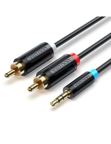 Vention BCLBG cablu audio 1,5 m 3.5mm 2 x RCA Negru - Tik.ro