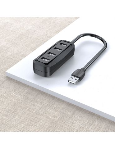 Vention VAS-J43-B100 hub-uri de interfață USB 2.0 480 Mbit s Negru