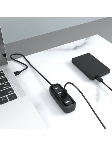 Vention VAS-J43-B100 hub-uri de interfață USB 2.0 480 Mbit s Negru