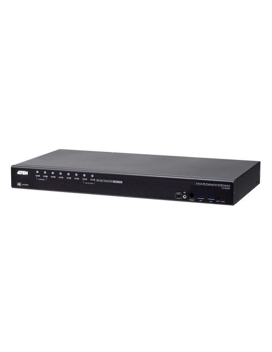 ATEN CS19208 switch-uri pentru tastatură, mouse și monitor (KVM) Raft pentru montat echipamente Negru