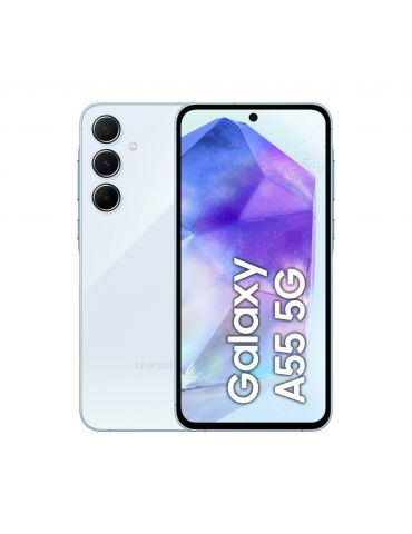 Samsung Galaxy A55 5G 16,8 cm (6.6") Dual SIM hibrid Android 14 USB tip-C 8 Giga Bites 128 Giga Bites 5000 mAh Albastru - Tik.ro