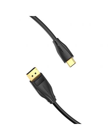 Vention CGYBF adaptor pentru cabluri video 1 m USB tip-C DisplayPort Negru