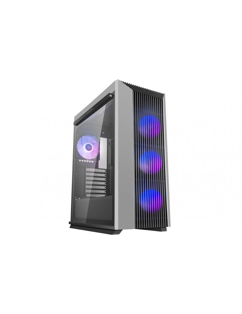 Carcasa deep cool middle tower atx cl500 4f-ap fara sursa sticla securizata 4 x 120mm rgb fan fan hub usb 3.0 x 2 jack 3.5mm x 1
