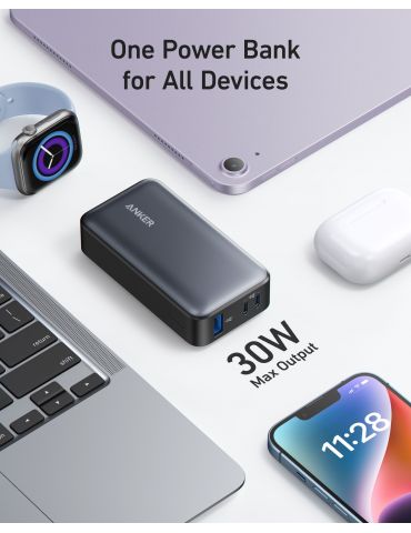 Anker 533 Power Bank (PowerCore 30W) Litiu 10000 mAh Negru