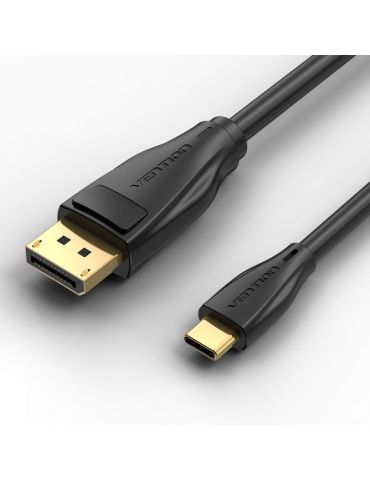 Vention CGYBH adaptor pentru cabluri video 2 m USB tip-C DisplayPort Negru