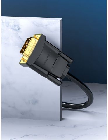 Vention EABBG adaptor pentru cabluri video 1,5 m DVI VGA (D-Sub) Negru