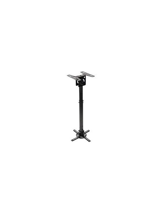 Ceiling mount with pole black quick projector reconnect/ disconnect +/- 30 rotation +/-20 pitch and roll adjustable height from 