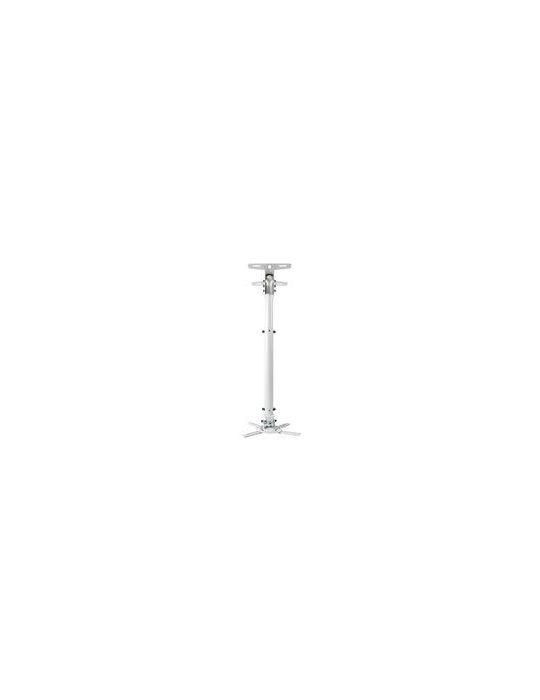 Ceiling mount with pole beige quick projector reconnect/ disconnect +/- 30 rotation +/-20 pitch and roll adjustable height from 