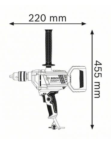 Bosch 0 601 1B0 000 mașină de găurit 630 RPM 3 kilograme Negru, Albastru