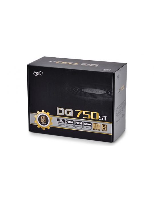 Sursa deepcool 750w (real) fan 120mm pwm 80 plus gold 87~90% eficienta 4x pci-e (6+2) 5x s-ata dq750st  (include tv 1.75lei) Dee