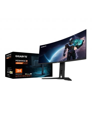 GIGABYTE MO34WQC2 monitoare LCD 86,4 cm (34") 3440 x 1440 Pixel Wide Quad HD OLED Negru