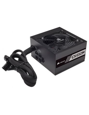 Sursa corsair cx-m series 650 w semi-modulara atx 12v v2.4 fan 120 mm x 1 80 plus bronze cp-9020103 (include tv 1.5 lei) Corsair