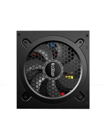 Sursa pccooler 500w (real) 120mm silent fan 80 plus max 87% eficienta 2x pci-e (6+2) 6x s-ata gi-st500  (include tv 1.75lei) Pcc
