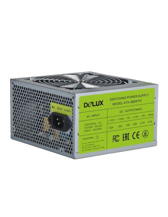Sursa delux 550 (350w for 550w desktop pc) fan 12cm conector 20+4 pini 2xsata 2xmolex 1xsmall 4 pini dlp-30d-550  (include tv 1.