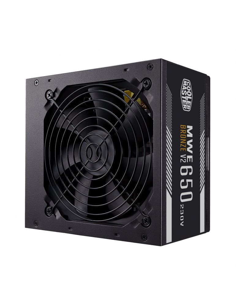 Sursa cooler master 650w (real) mwe 650 bronze 230v v2 silent hdb fan 120mm 80 plus bronze 4x pci-e (6+2) 6x s-ata mpe-6501-aca