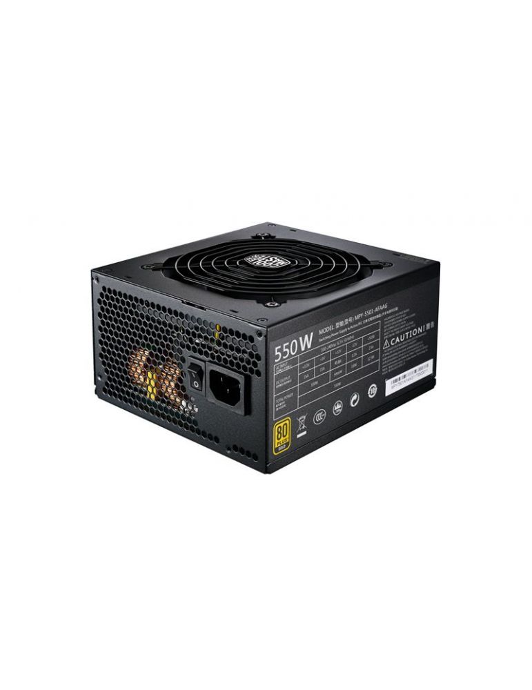 Sursa cooler master 550w (real) mwe gold 550 fan 120mm 80 plus gold 2x pci-e (6+2) 8x s-ata modulara mpy-5501-afaag-eu (includ