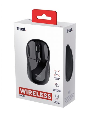 Trust 24658 mouse-uri Birou Ambidextru RF fără fir Optice 1600 DPI